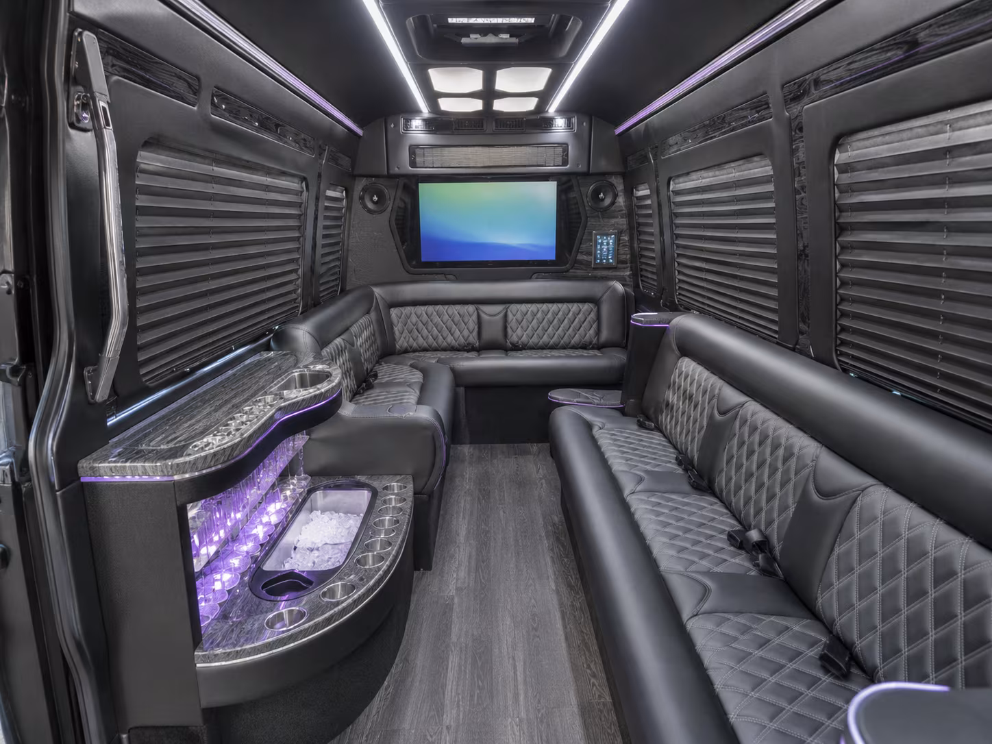 hillsboro 50 passenger party bus interior